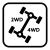 Sistema de controlo de trao 2WD/4WD