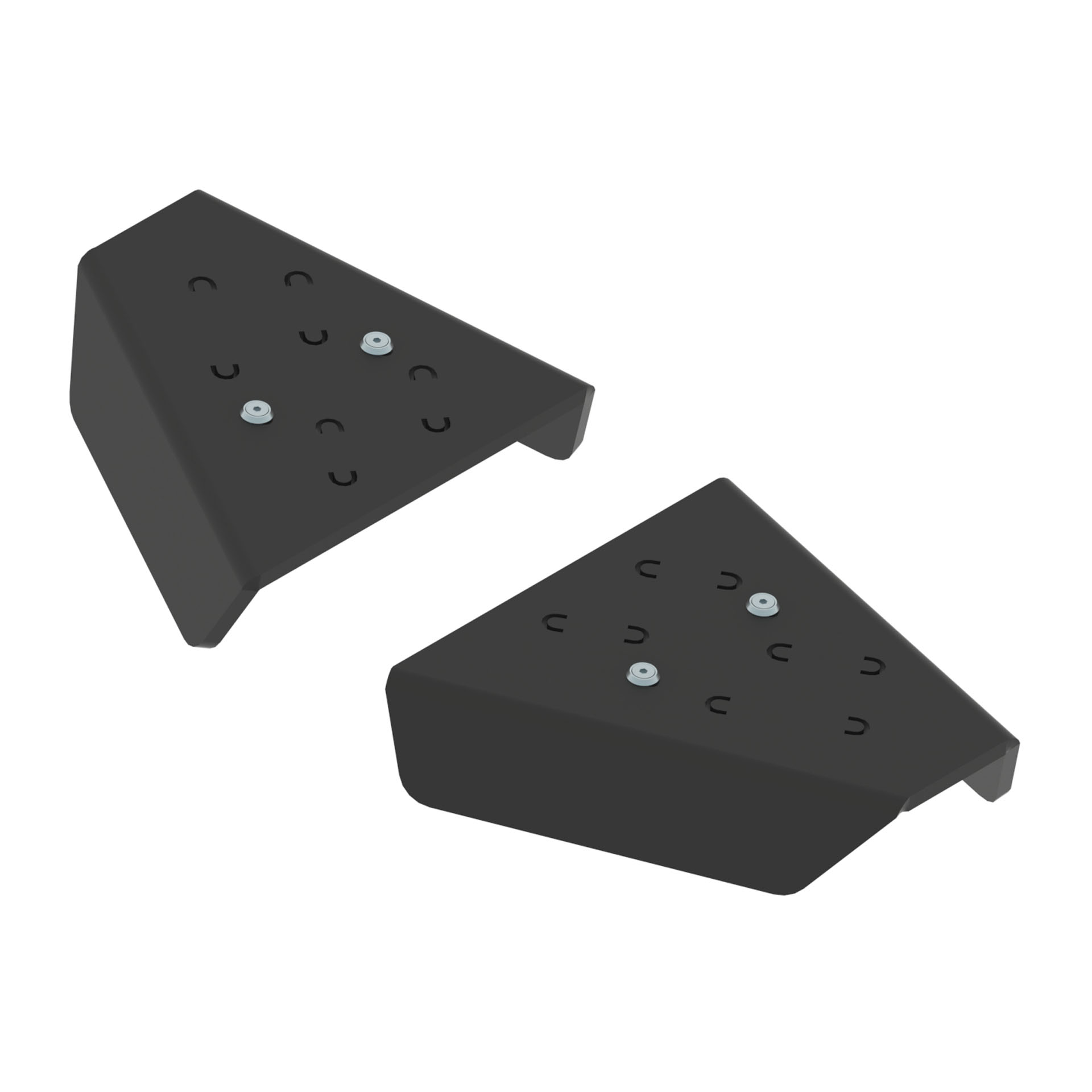 KIT PROTE��O DE TRI�NGULOS FRONTAIS PL�STICO - CFMOTO X8 LUX