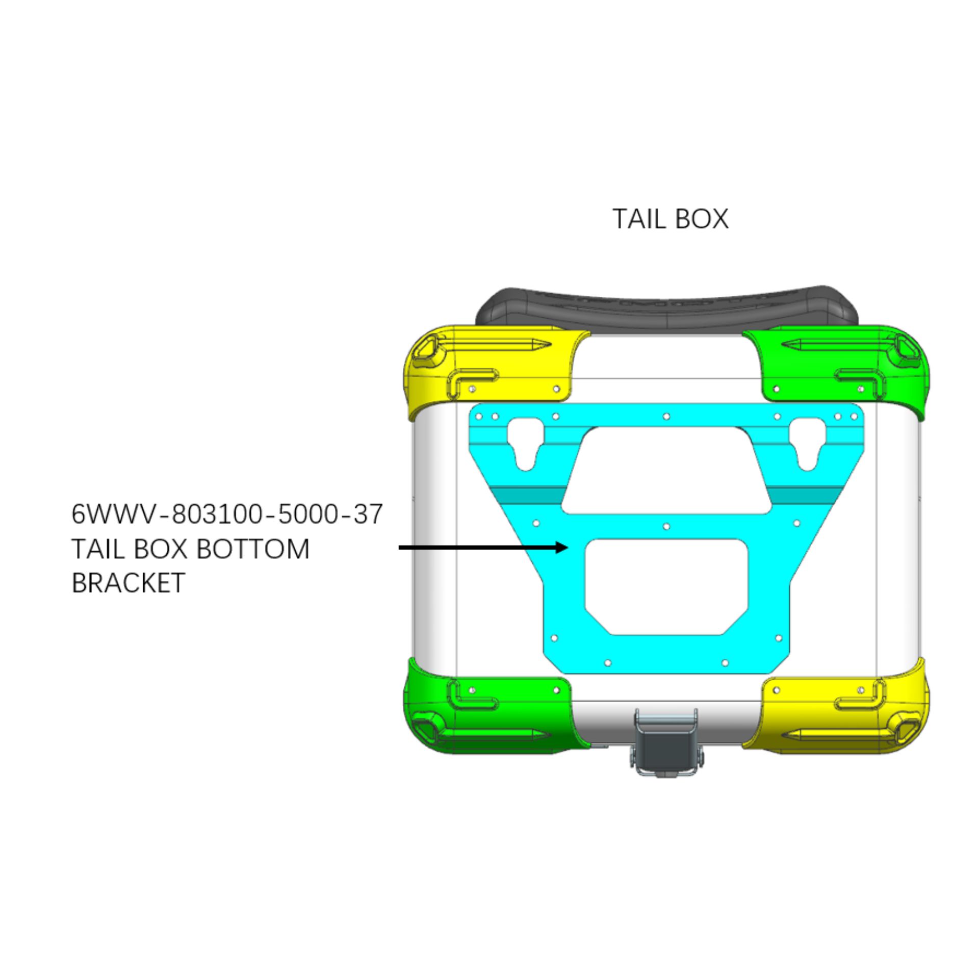 SUPORTE ENCAIXE DE TOPCASE DE ALUMINIO SUPORTE ENCAIXE DE TOPCASE DE ALUMINIO
