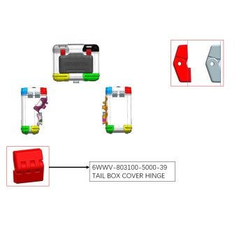 DOBRADIA TOPCASE ALUMINIO